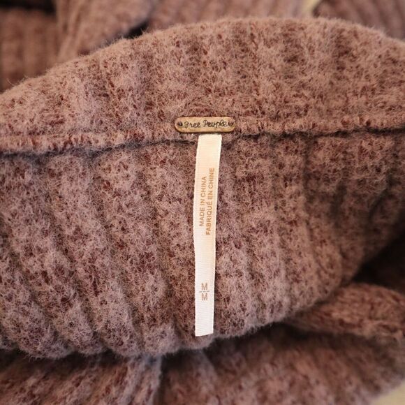 Free People OB1534052 Women's Sz M Purple Claude Mockneck Mini Knit Dress $138 - Picture 12 of 13